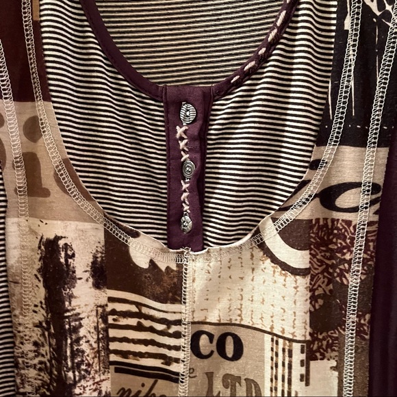 Casual or dress up dress, long sleeve, unique design, designed & made in France. - Picture 5 of 6